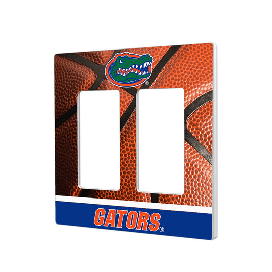 Florida Gators Basketball Design Double Rocker Light Switch Plate