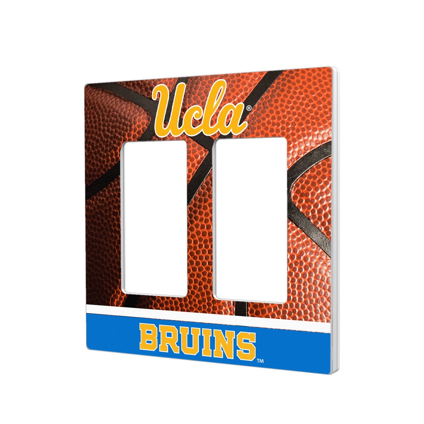 UCLA Bruins Basketball Design Double Rocker Light Switch Plate