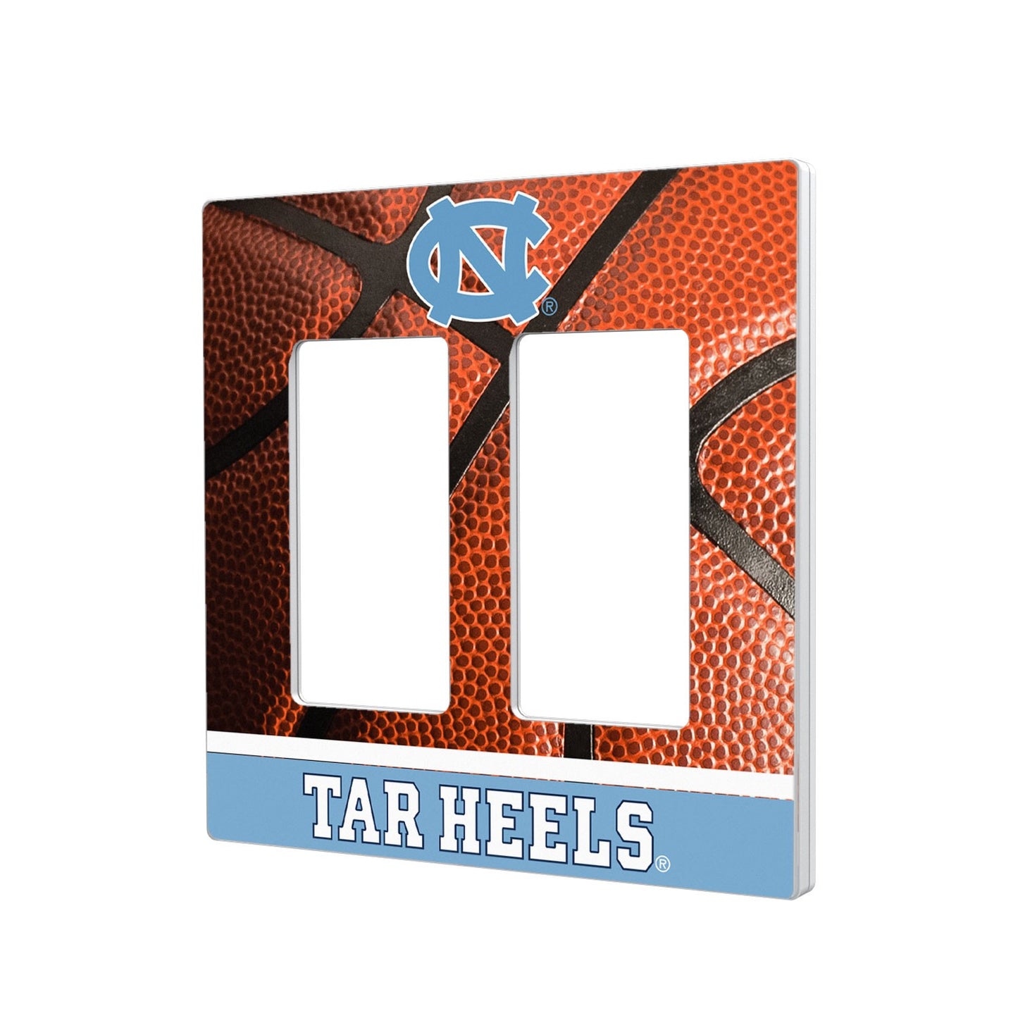 North Carolina Tar Heels Basketball Design Double Rocker Light Switch Plate