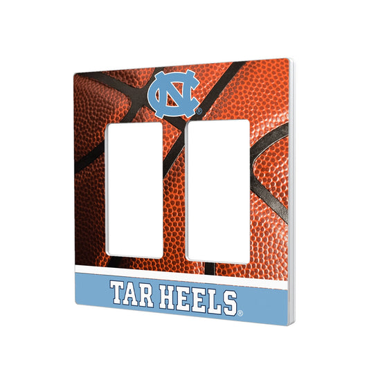 North Carolina Tar Heels Basketball Design Double Rocker Light Switch Plate