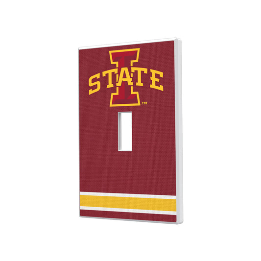 Iowa State Cyclones Stripe Design Single Toggle Light Switch Plate