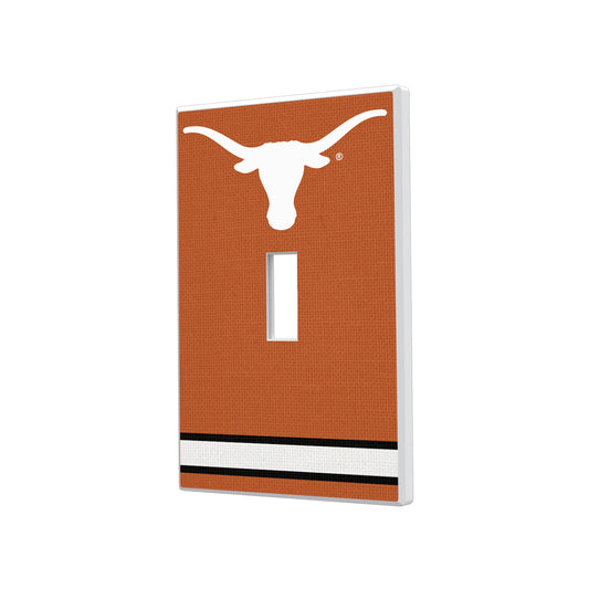 Texas Longhorns Stripe Design Single Toggle Light Switch Plate