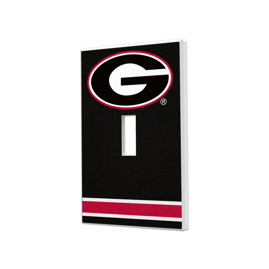 Georgia Bulldogs Stripe Design Single Toggle Light Switch Plate