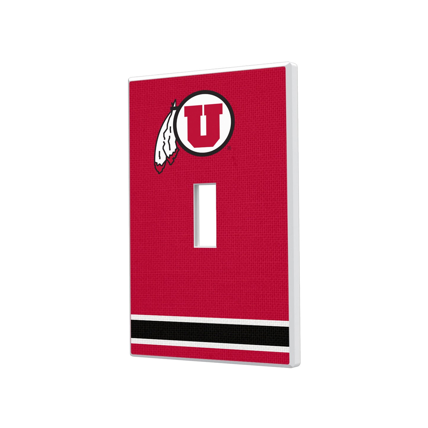 Utah Utes Stripe Design Single Toggle Light Switch Plate