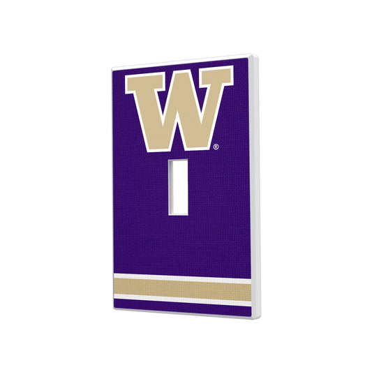 Washington Huskies Stripe Design Single Toggle Light Switch Plate