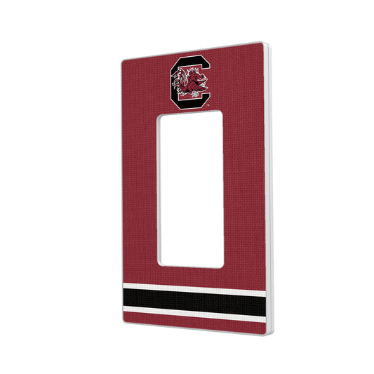 South Carolina Gamecocks Stripe Design Single Rocker Light Switch Plate