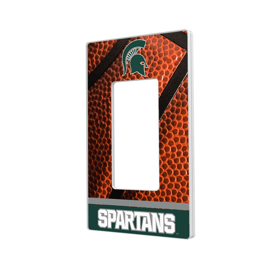 Michigan State Spartans Basketball Design Single Rocker Light Switch Plate