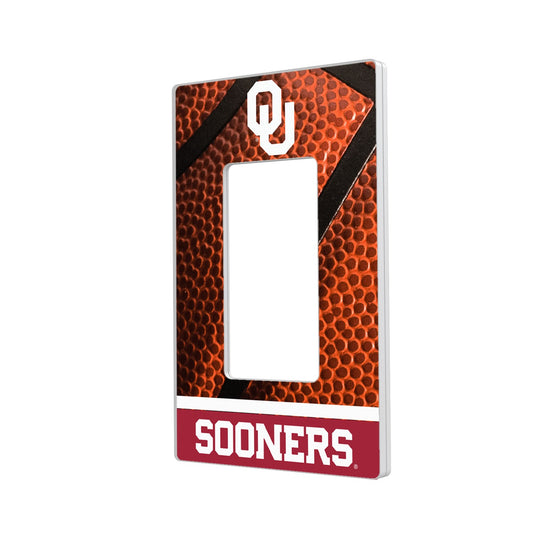 Oklahoma Sooners Basketball Design Single Rocker Light Switch Plate