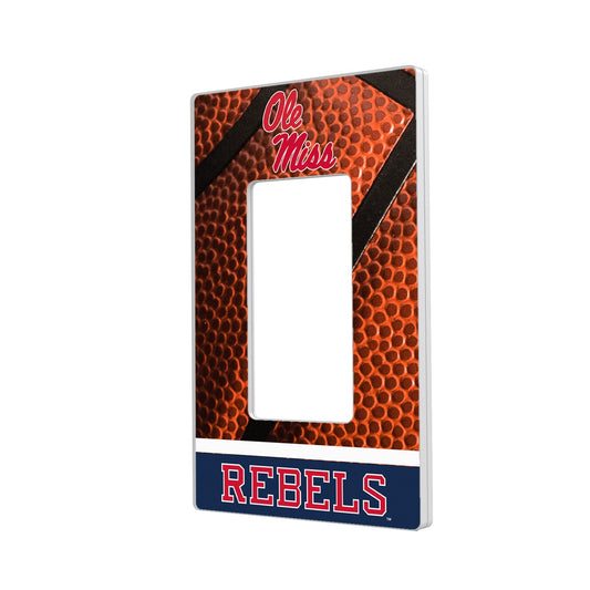 Ole Miss Rebels Basketball Design Single Rocker Light Switch Plate