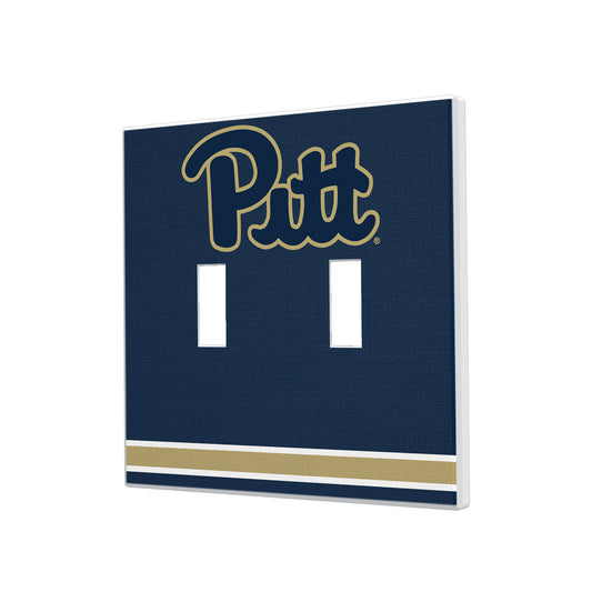 Pitt Panthers Stripe Design Double Toggle Light Switch Plate