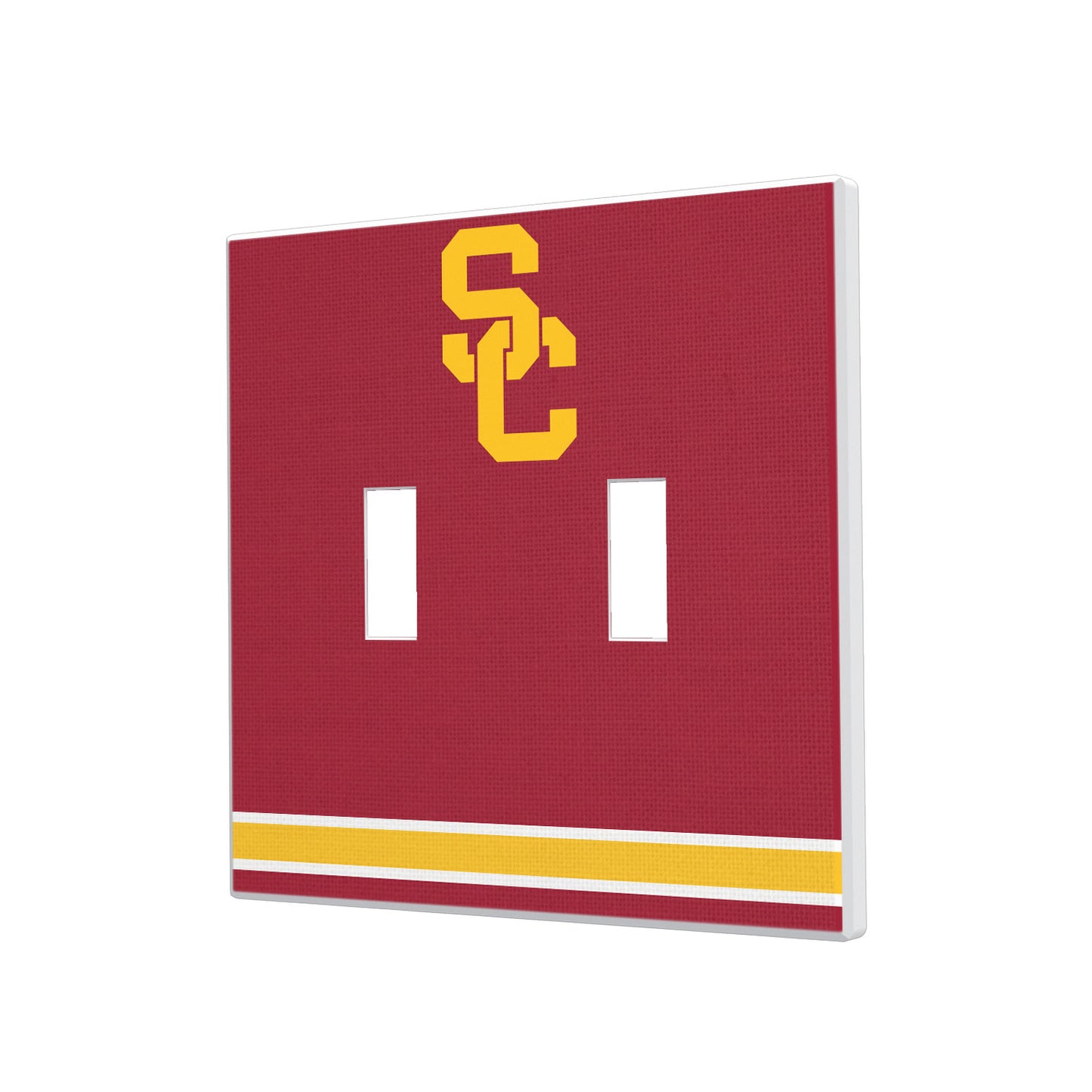 USC Trojans Stripe Design Double Toggle Light Switch Plate