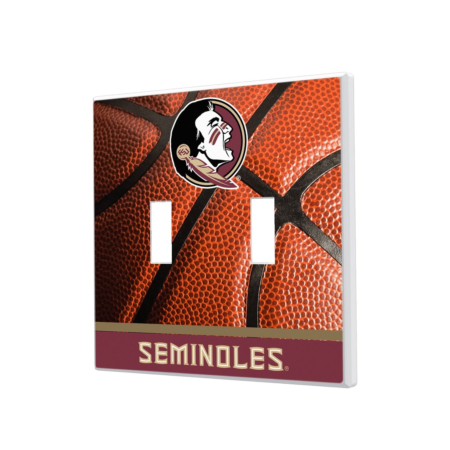 Florida State Seminoles Basketball Design Double Toggle Light Switch Plate