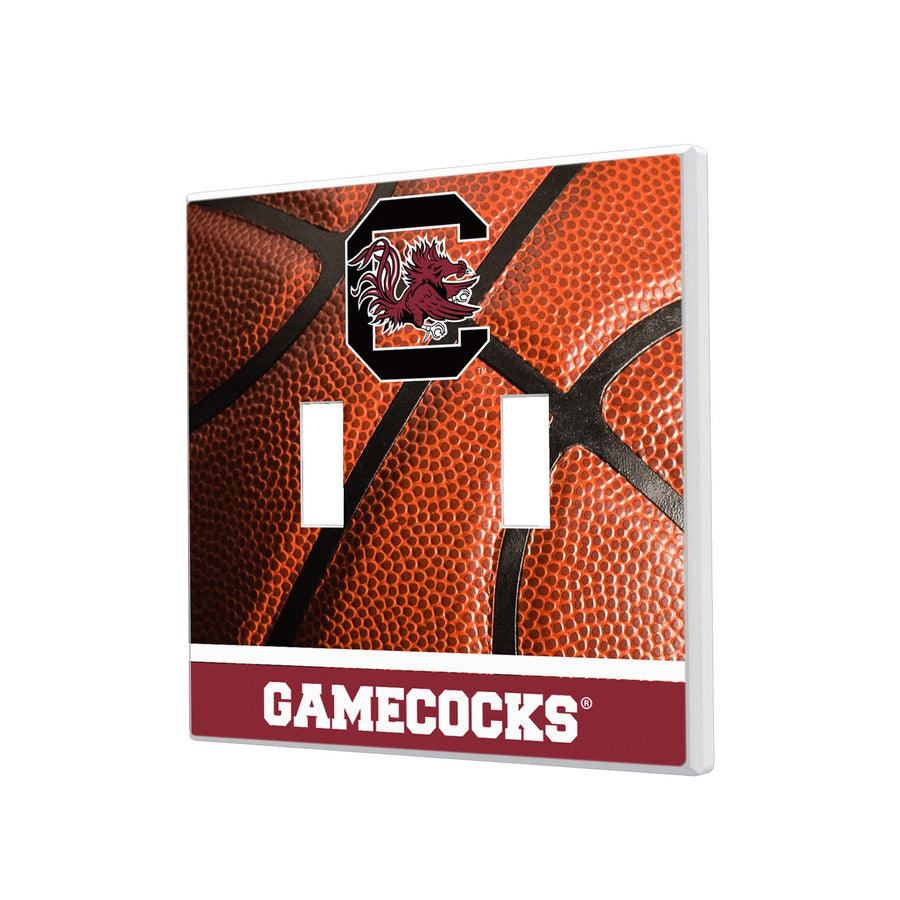 South Carolina Gamecocks Basketball Design Double Toggle Light Switch Plate