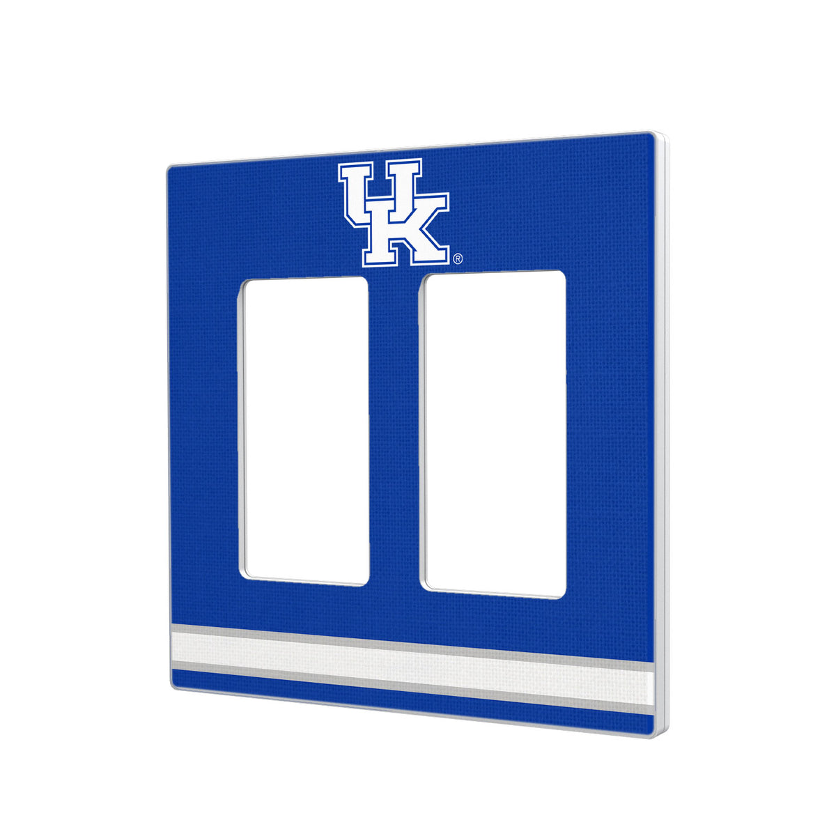 Kentucky Wildcats Stripe Design Double Rocker Light Switch Plate