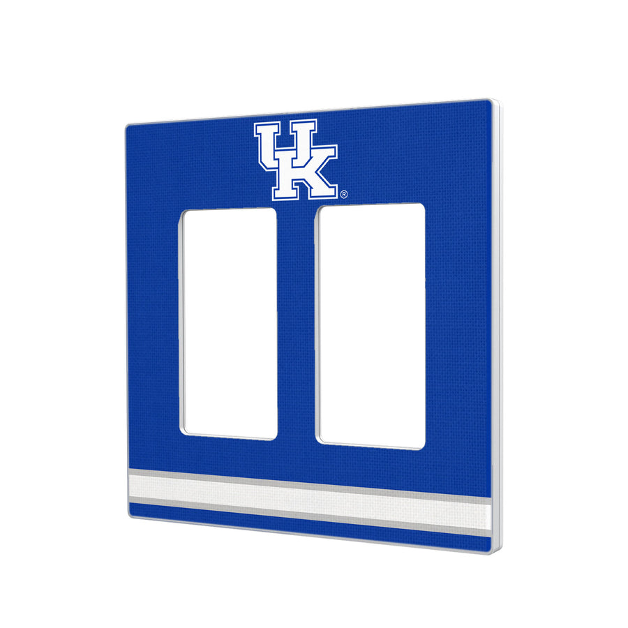 Kentucky Wildcats Stripe Design Double Rocker Light Switch Plate