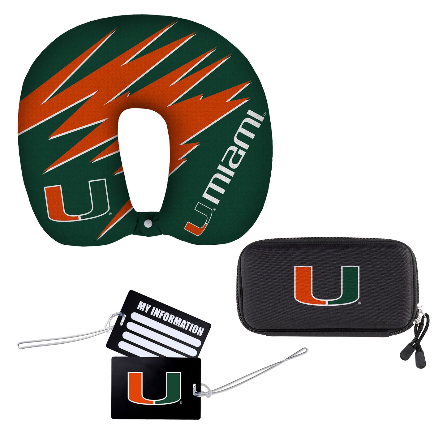 The Northwest Company Miami Hurricanes Four-Piece Travel Set