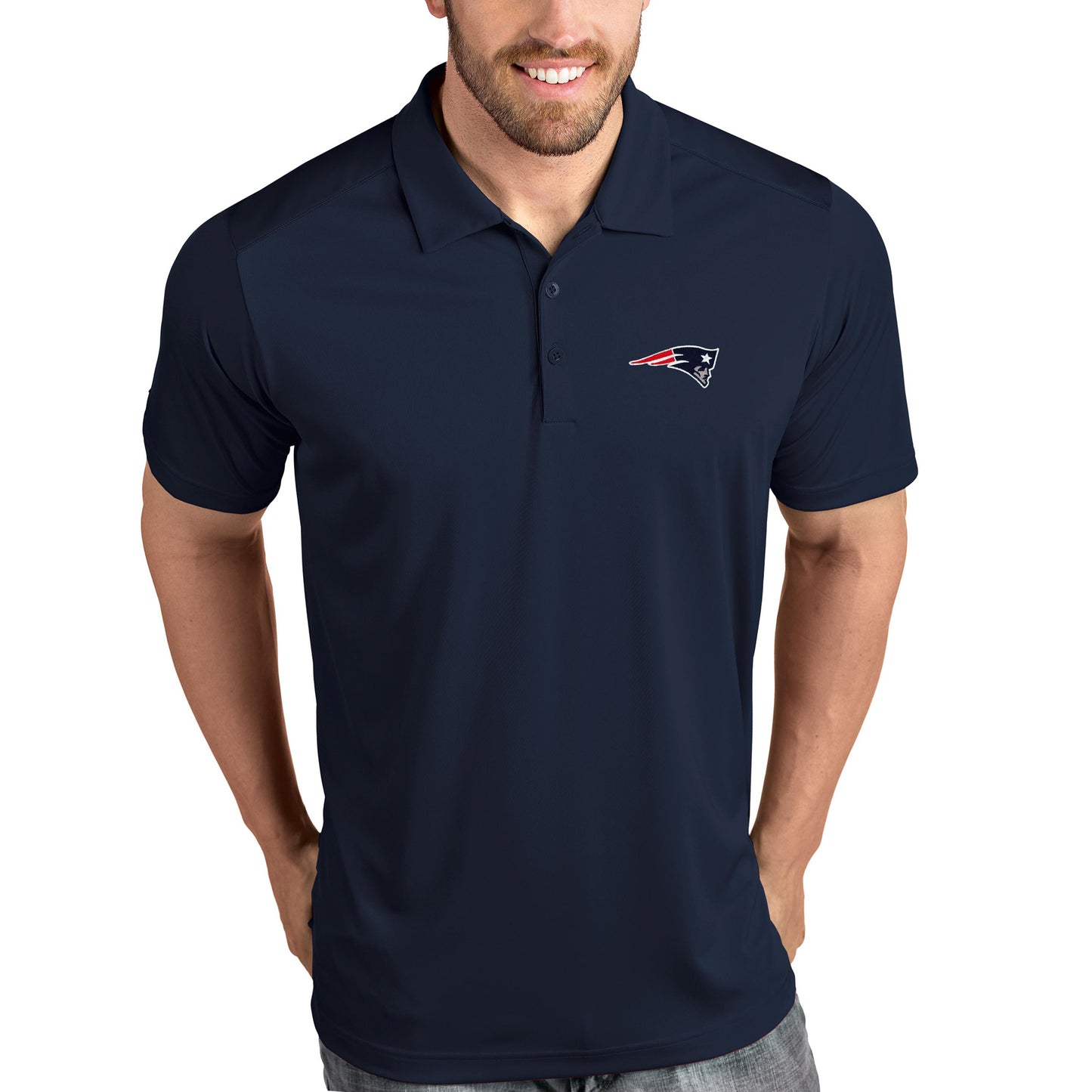 New England Patriots Antigua Tribute Polo - Navy