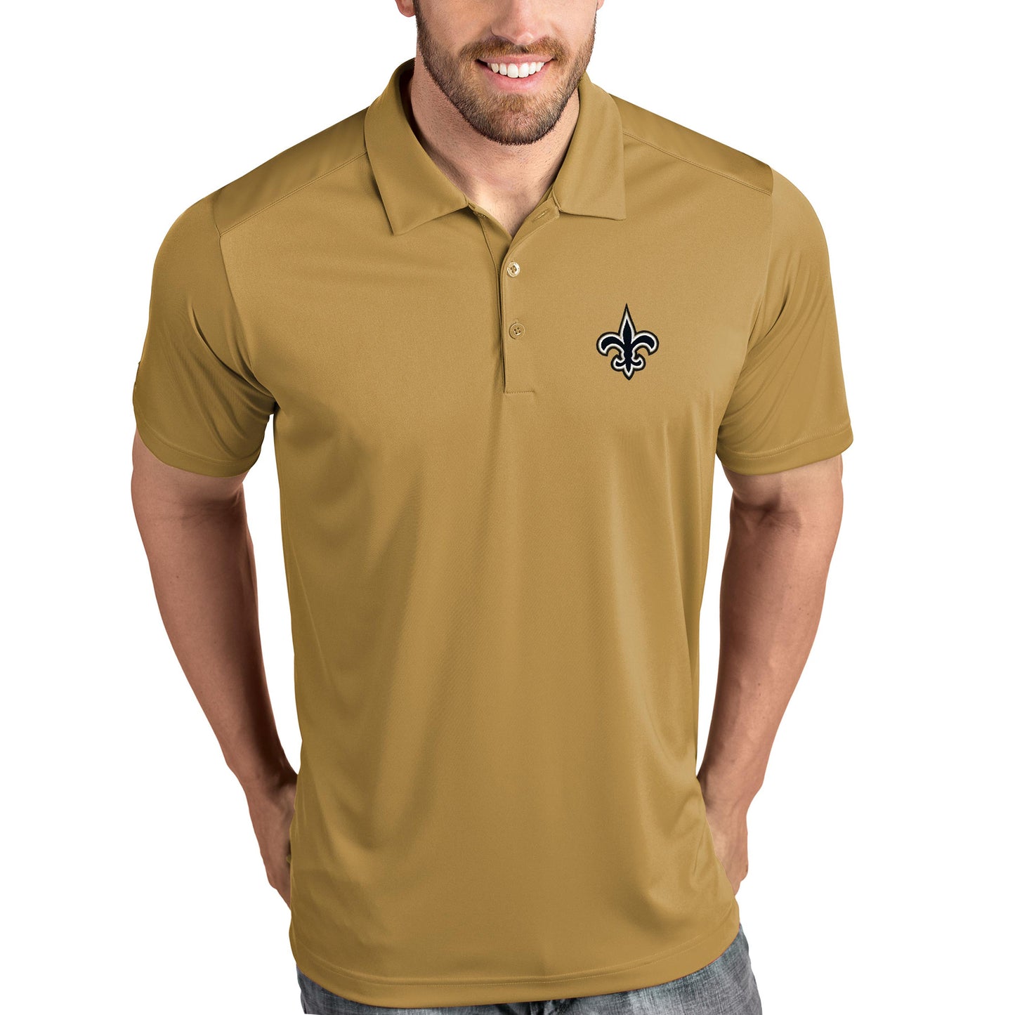 New Orleans Saints Antigua Tribute Polo - Gold