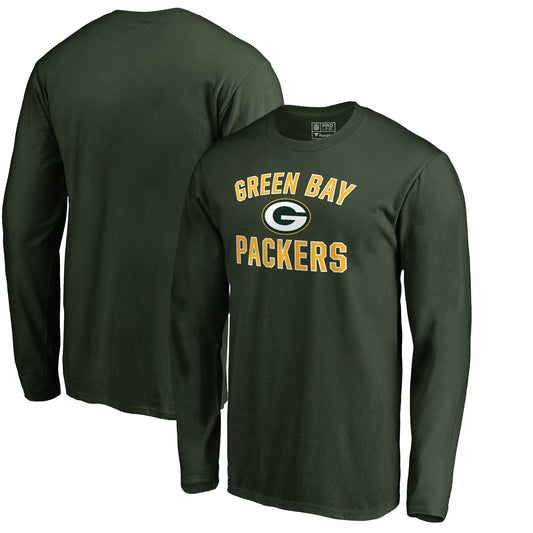 Men's NFL Pro Line Green Green Bay Packers Victory Arch Long Sleeve T-Shirt