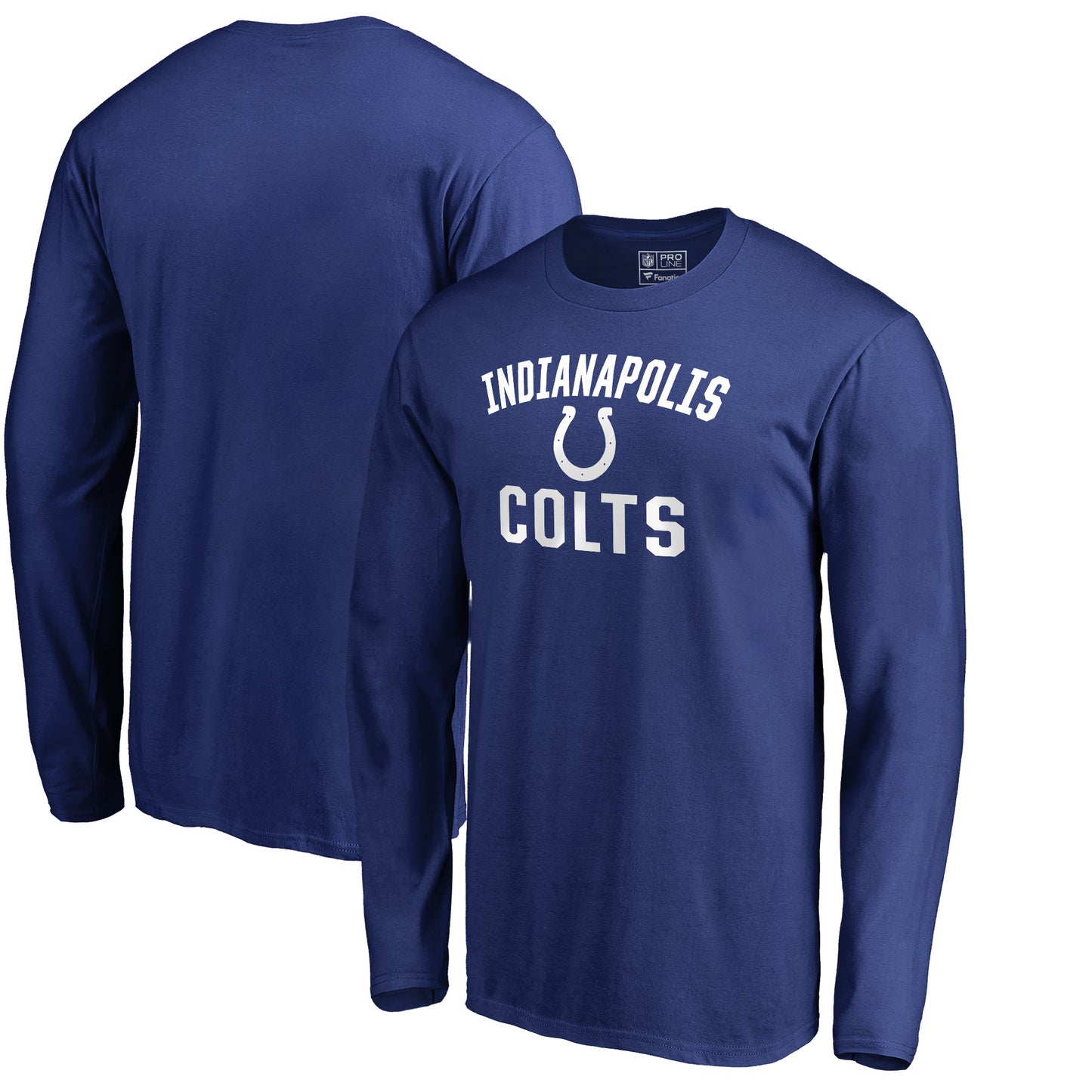 Men's NFL Pro Line Royal Indianapolis Colts Victory Arch Long Sleeve T-Shirt