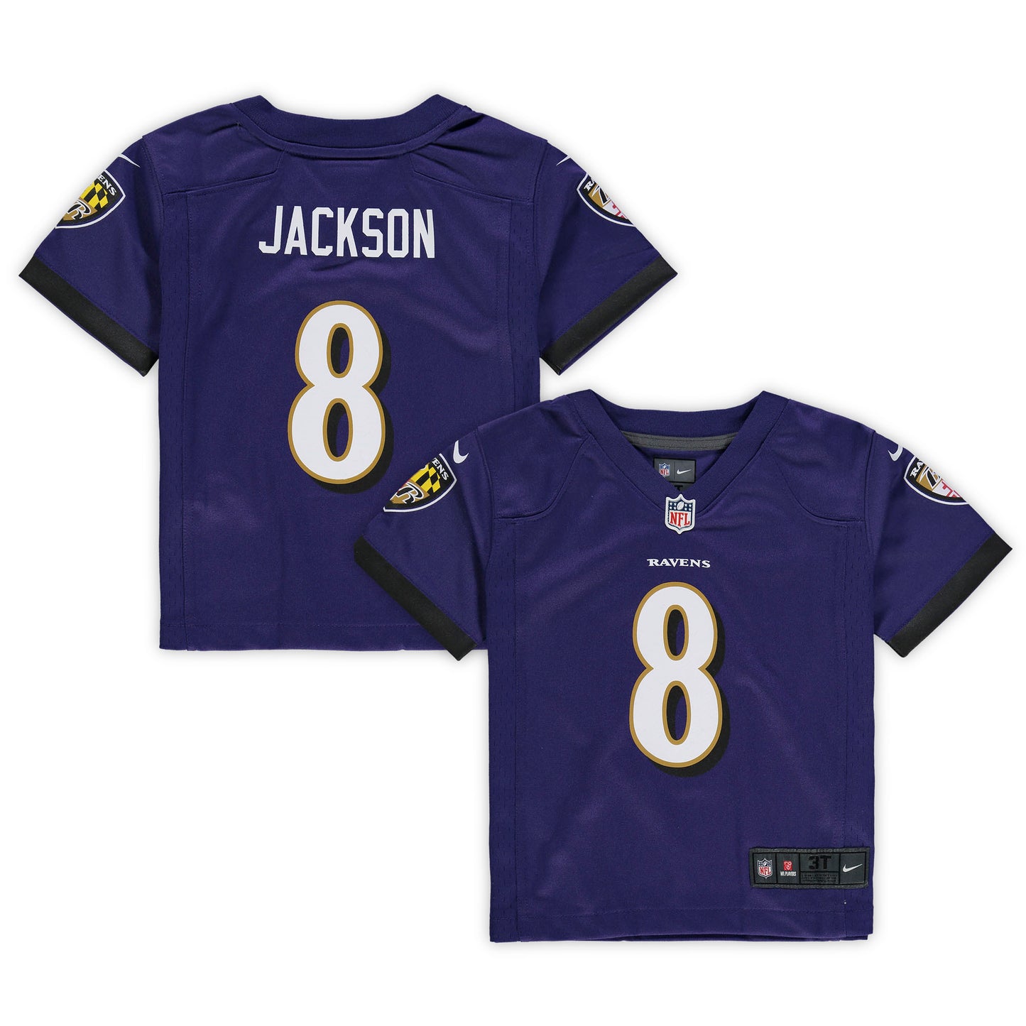 Toddler Nike Lamar Jackson Purple Baltimore Ravens Game Jersey