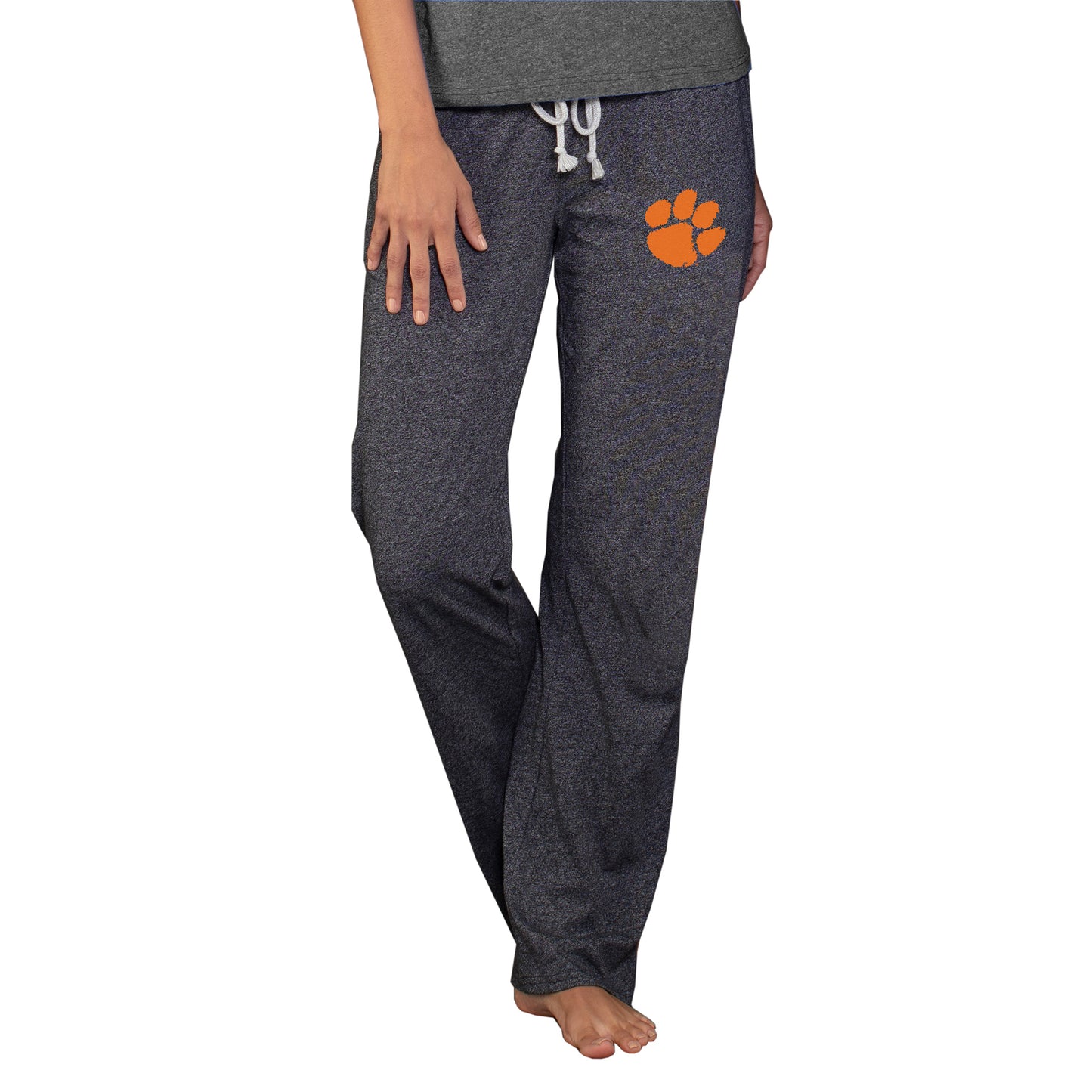 Women's Concepts Sport  Charcoal Clemson Tigers Quest Knit Lightweight Pants