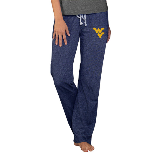 Women's Concepts Sport  Navy West Virginia Mountaineers Quest Knit Lightweight Pants