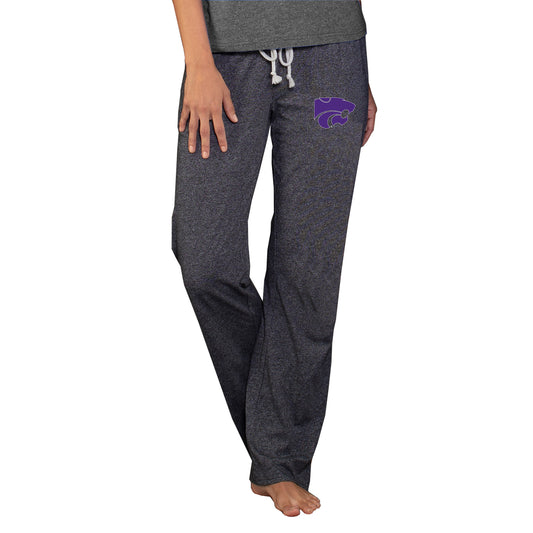 Women's Concepts Sport  Charcoal Kansas State Wildcats Quest Knit Lightweight Pants