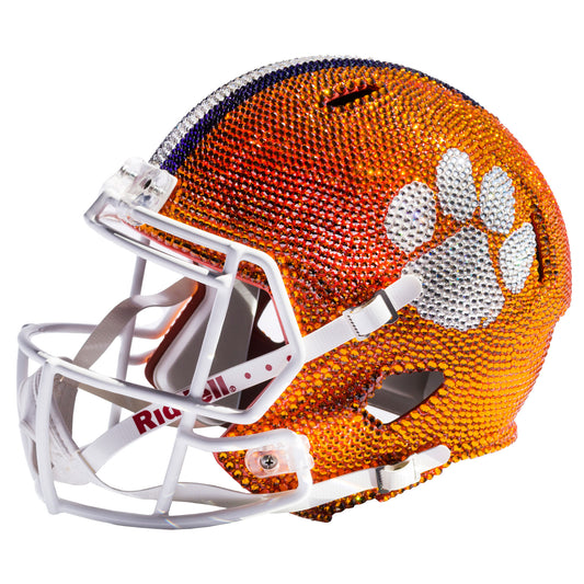 Clemson Tigers Swarovski Crystal Large Football Helmet