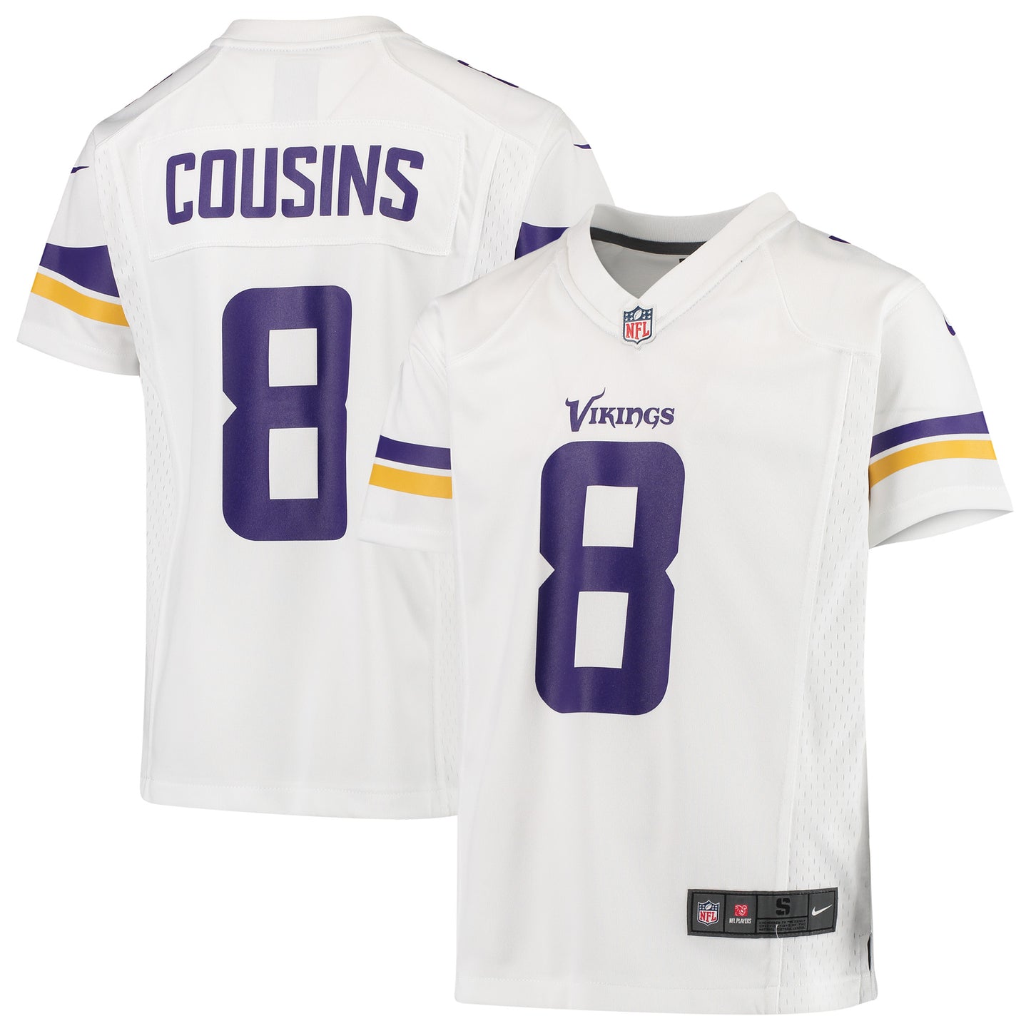 Youth Nike Kirk Cousins White Minnesota Vikings Game Jersey