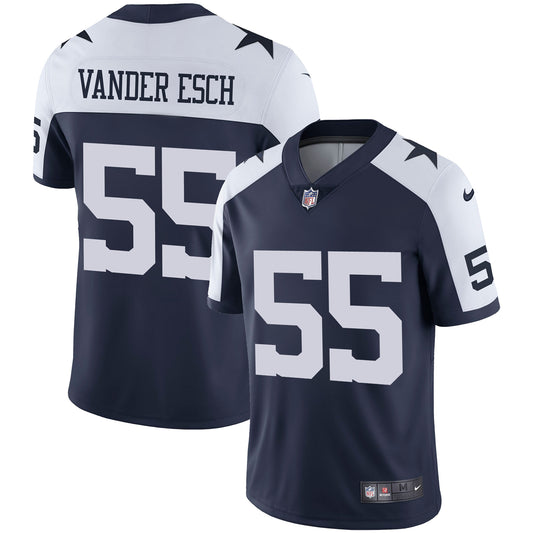 Men's Nike Leighton Vander Esch Navy Dallas Cowboys Alternate Vapor Limited Jersey