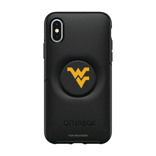 OtterBox West Virginia Mountaineers Otter + Pop Symmetry Series iPhone Case with Integrated PopSockets PopGrip