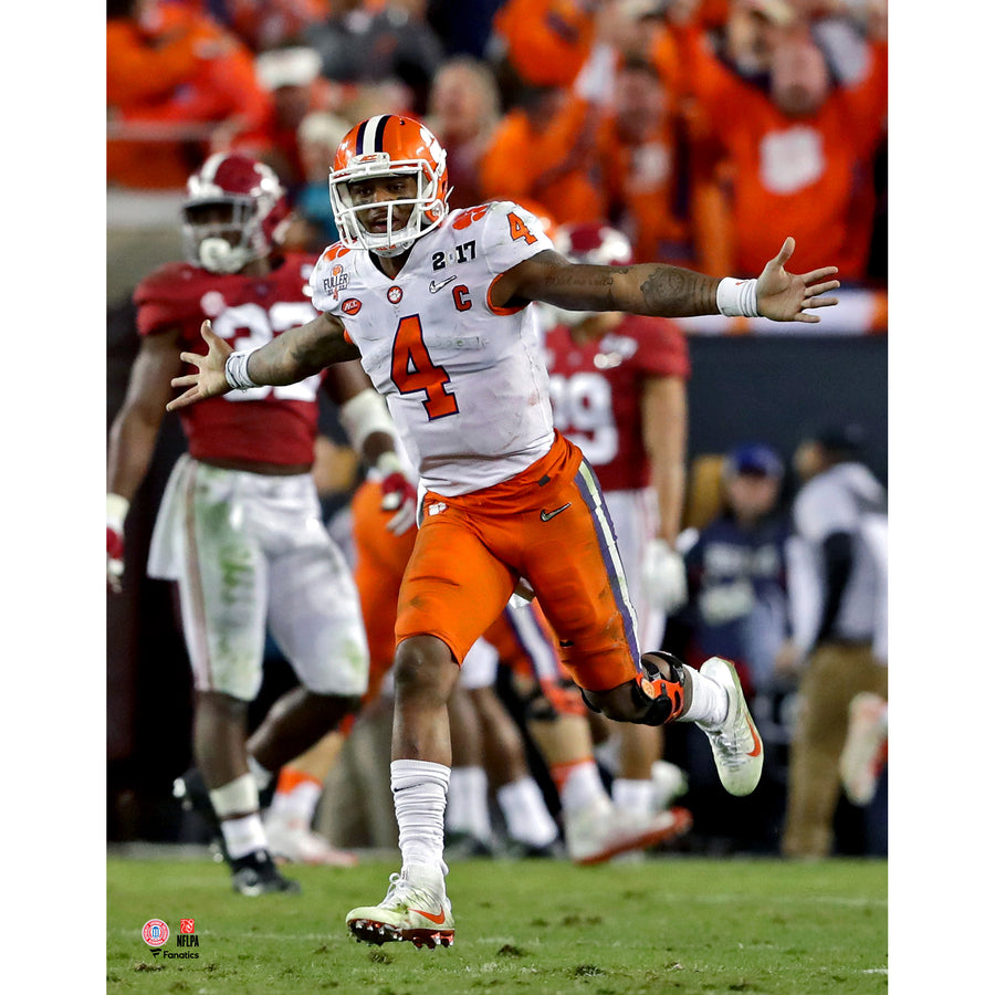 Deshaun Watson Clemson Tigers Unsigned Vertical Celebration Photograph