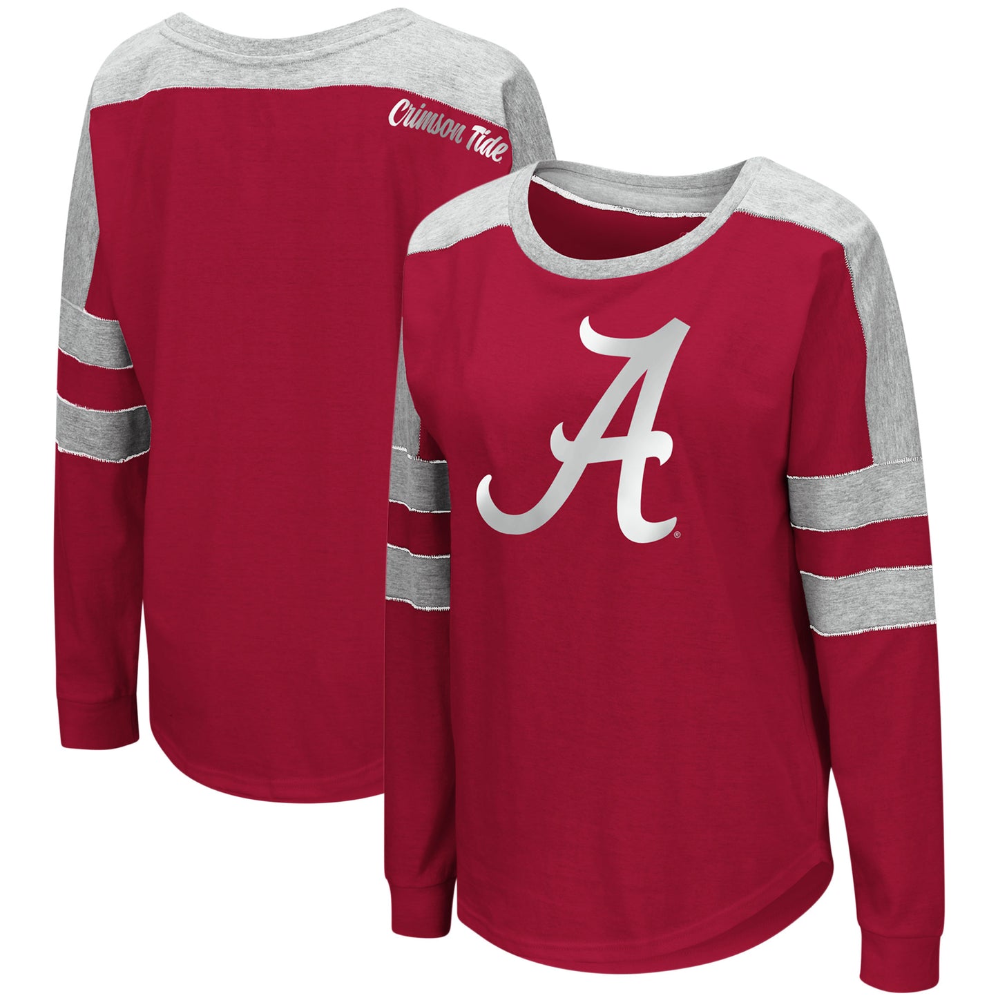 Women's Colosseum Crimson Alabama Crimson Tide Trey Dolman Long Sleeve T-Shirt