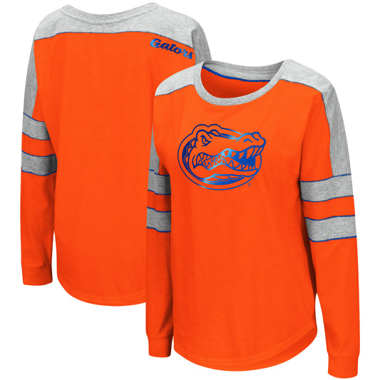 Women's Colosseum Orange Florida Gators Trey Dolman Long Sleeve T-Shirt