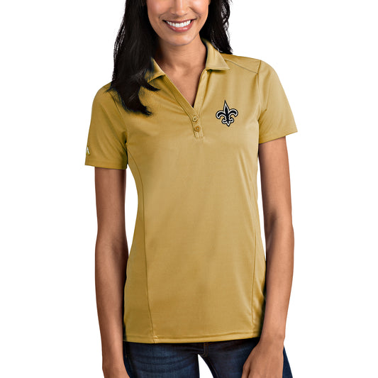 Women's Antigua Gold New Orleans Saints Tribute Polo