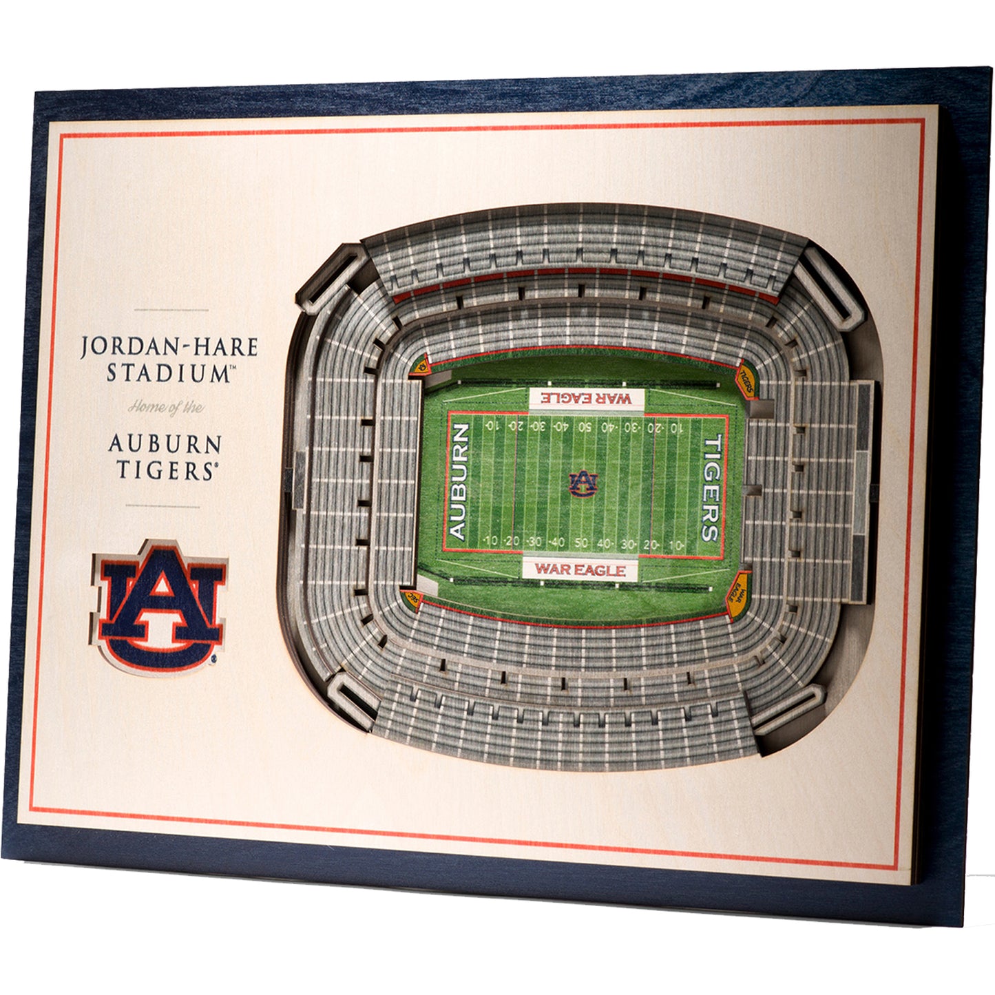 Auburn Tigers 17'' x 13'' 5-Layer StadiumViews 3D Wall Art
