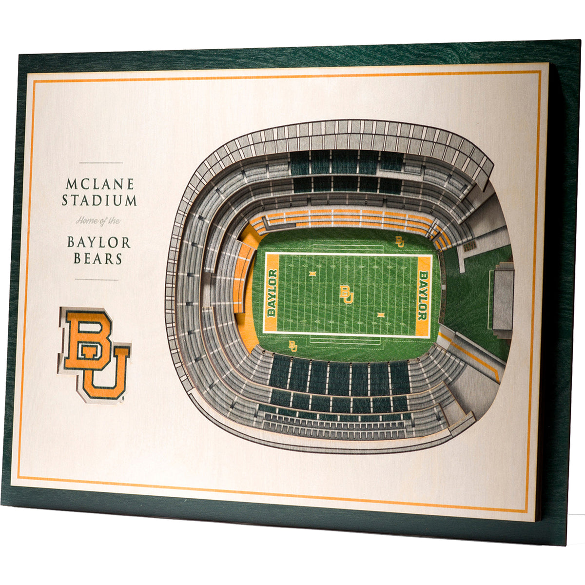 Baylor Bears 17'' x 13'' 5-Layer StadiumViews 3D Wall Art