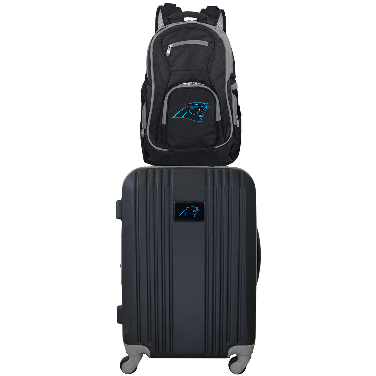 MOJO Gray Carolina Panthers 2-Piece Backpack & Carry-On Luggage Set