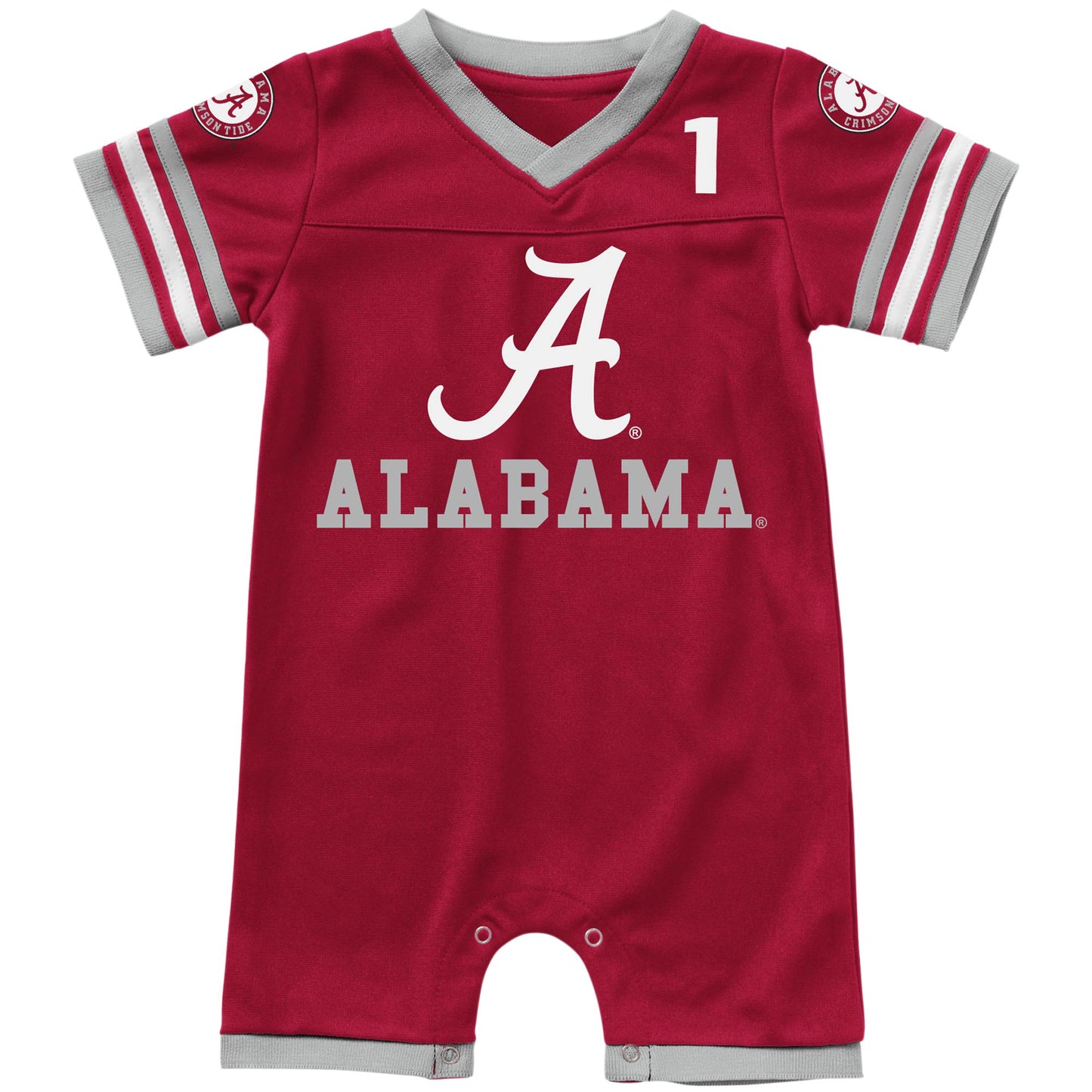 Infant Colosseum Crimson Alabama Crimson Tide Bumpo Football Romper