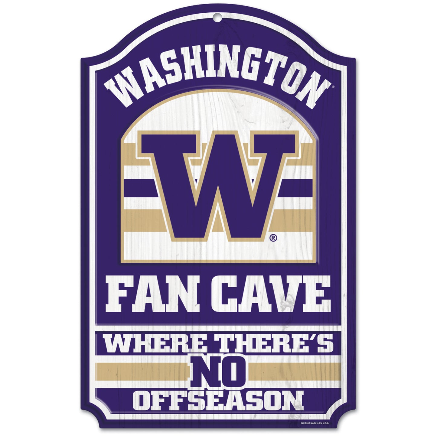 WinCraft Washington Huskies 11'' x 17'' Fan Cave Antique Inspired Wood Sign