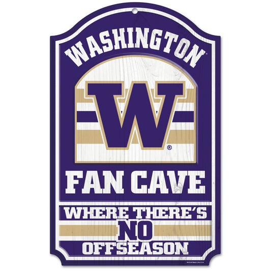 WinCraft Washington Huskies 11'' x 17'' Fan Cave Antique Inspired Wood Sign