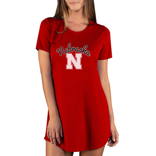 Women's Concepts Sport Scarlet Nebraska Huskers Marathon Nightshirt