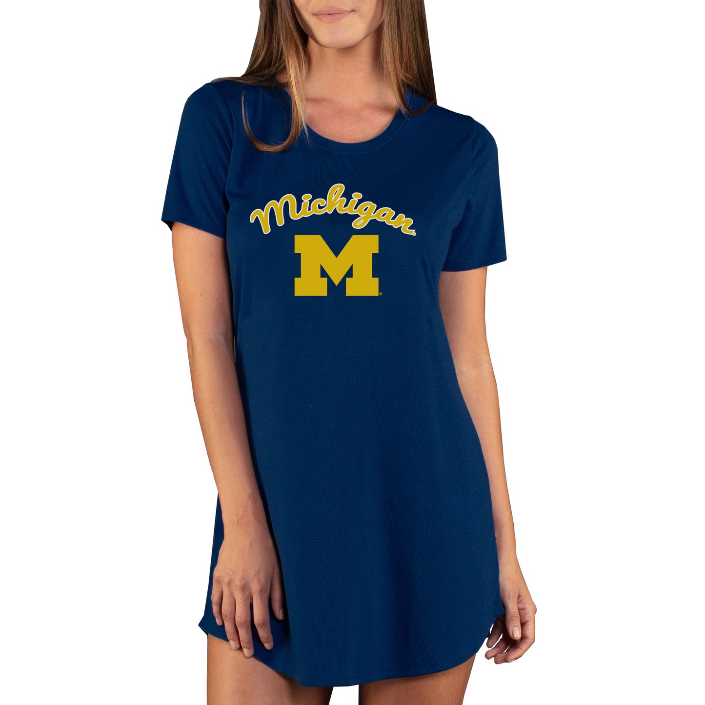 Women's Concepts Sport Navy Michigan Wolverines Marathon Nightshirt