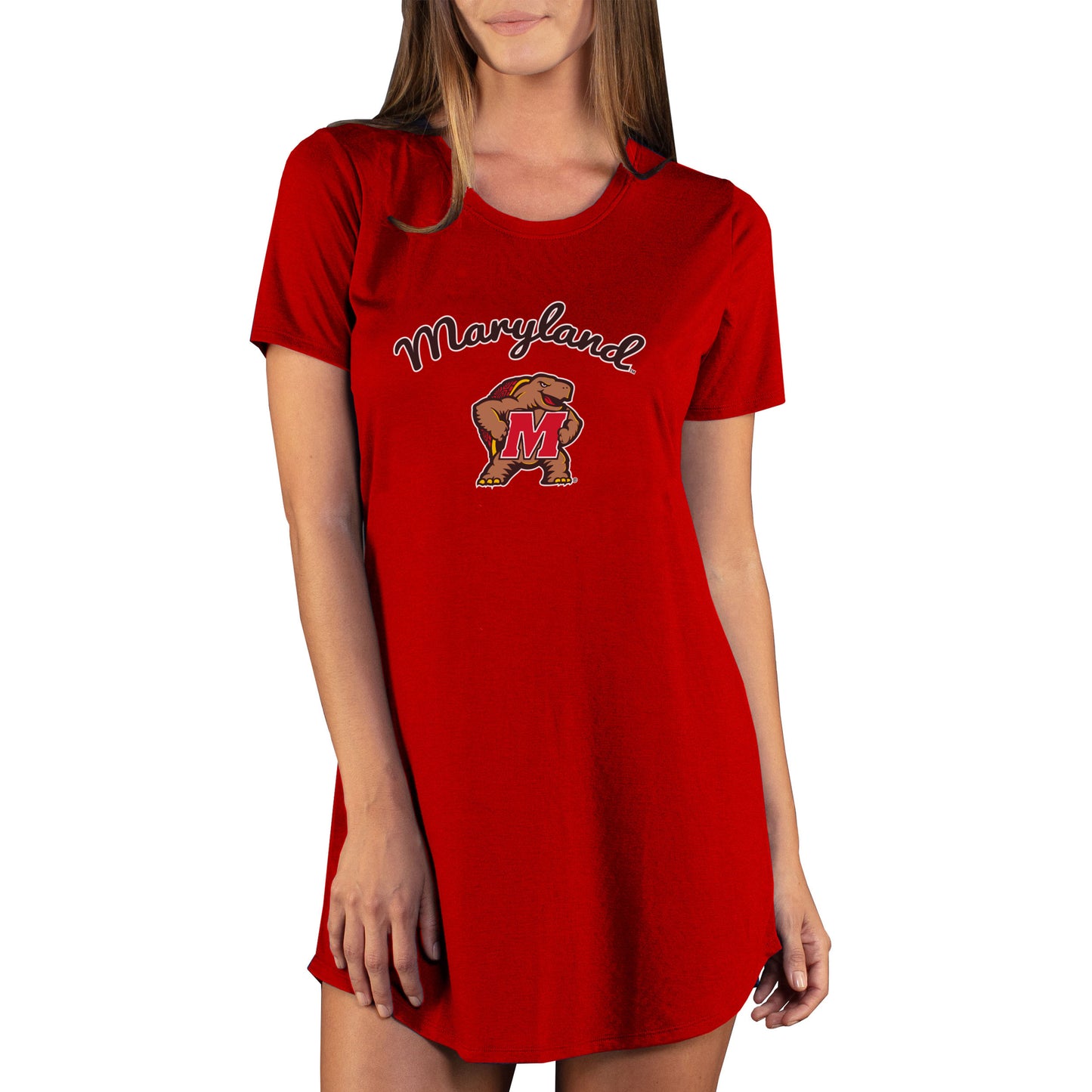 Women's Concepts Sport Red Maryland Terrapins Marathon Nightshirt