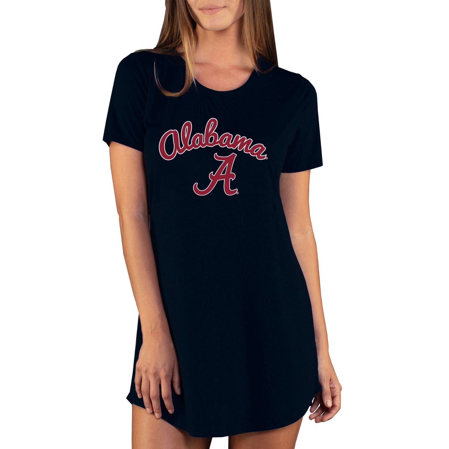 Women's Concepts Sport Black Alabama Crimson Tide Marathon Nightshirt