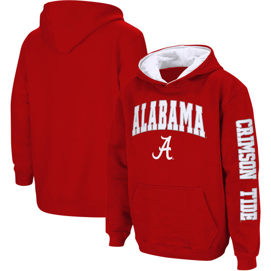 Youth Colosseum Crimson Alabama Crimson Tide 2-Hit Team Pullover Hoodie