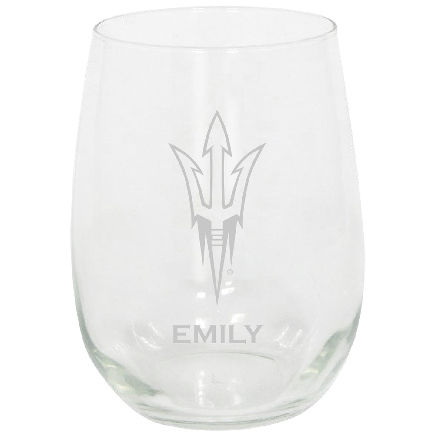 Arizona State Sun Devils 15oz. Personalized Stemless Etched Glass Tumbler