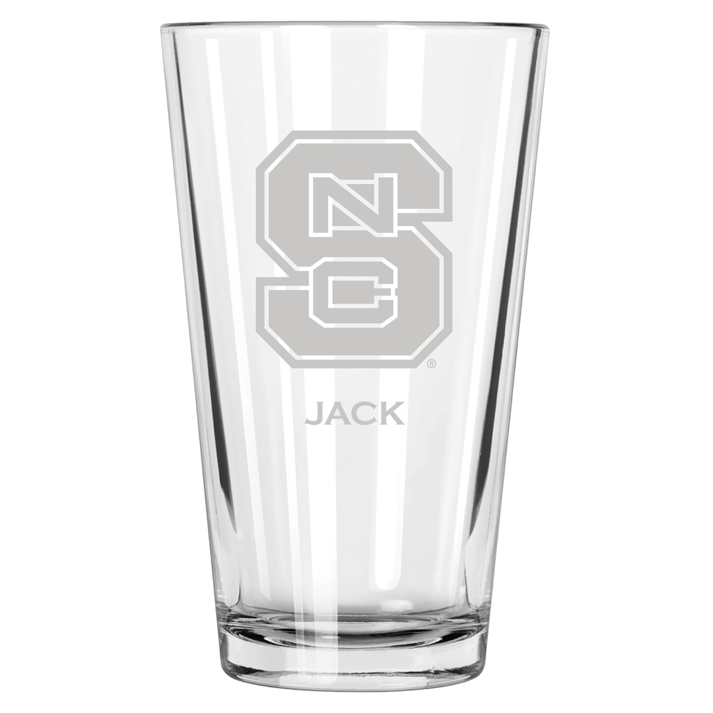 NC State Wolfpack 16oz. Personalized Etched Pint Glass