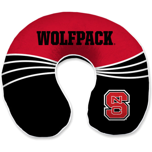 NC State Wolfpack 12'' x 13'' Wave Memory Foam Travel Pillow